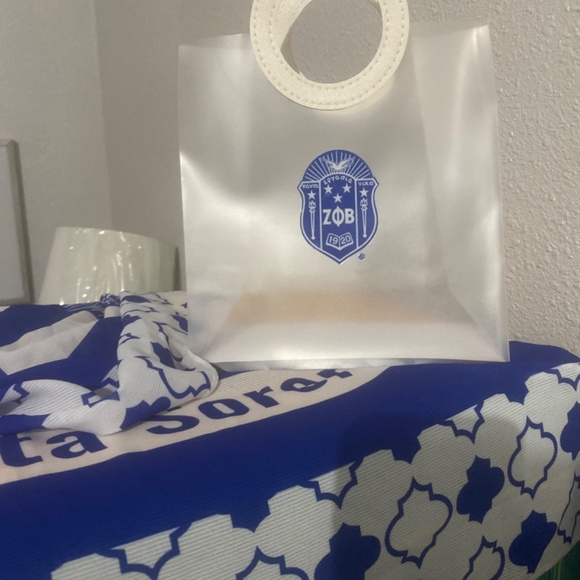 Zeta Phi Beta Frosted Clear gift bag or tote - Picture 4 of 4